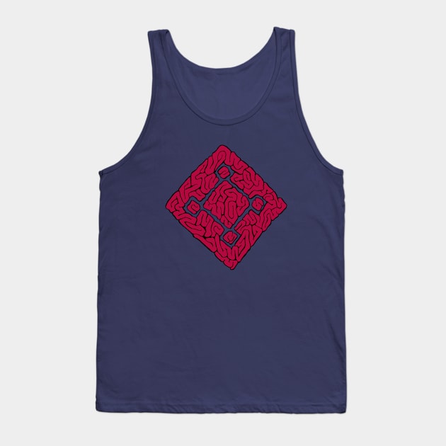 square brain red Tank Top by EvanBright